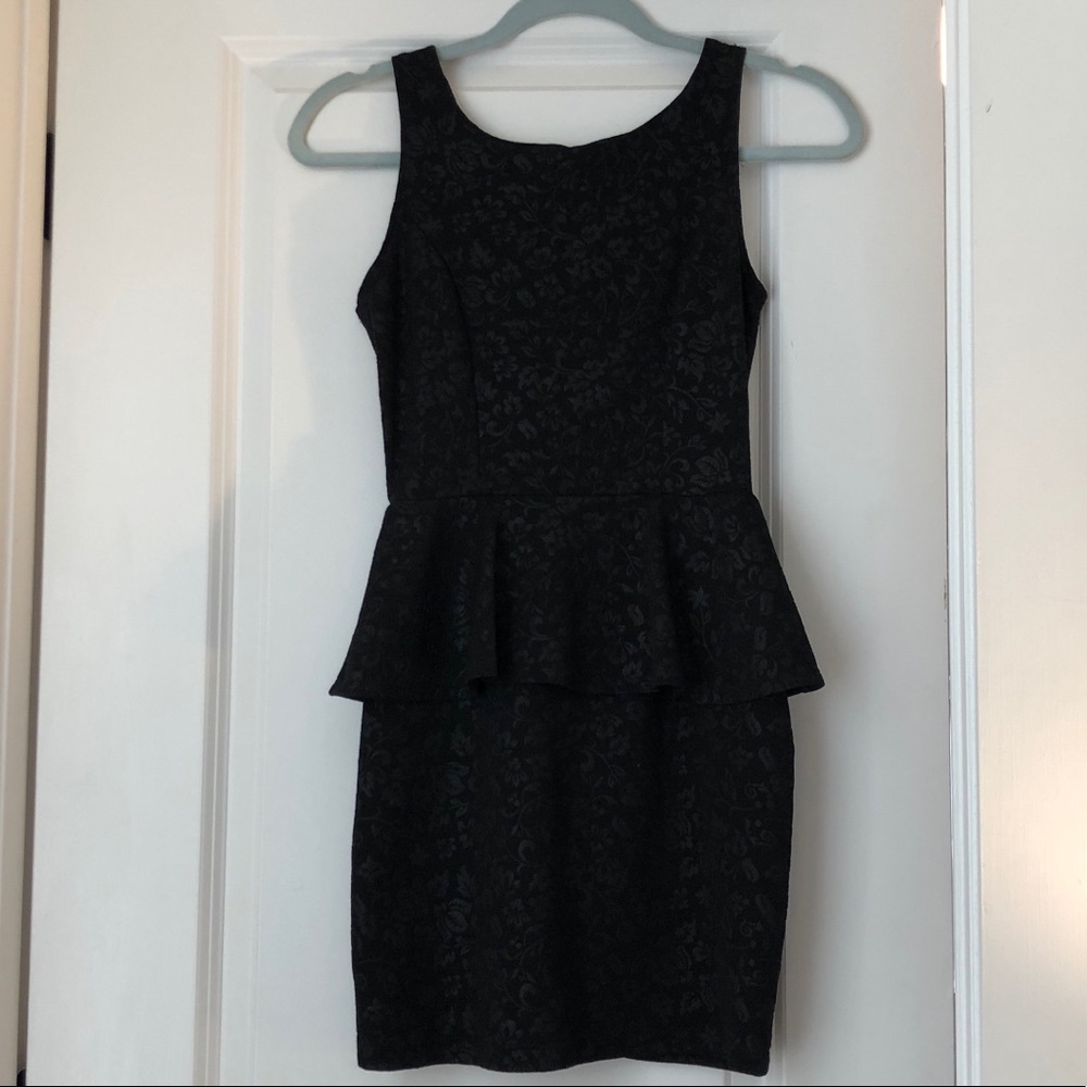 Black Cocktail dress with ruffle